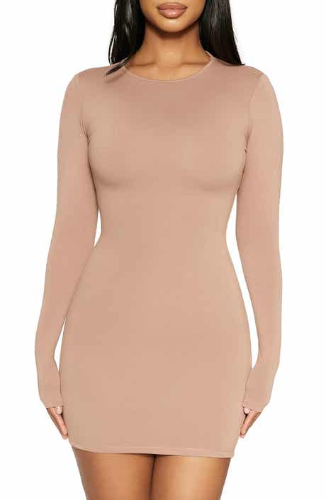 Naked Wardrobe Got U in a Bind Long Sleeve Minidress