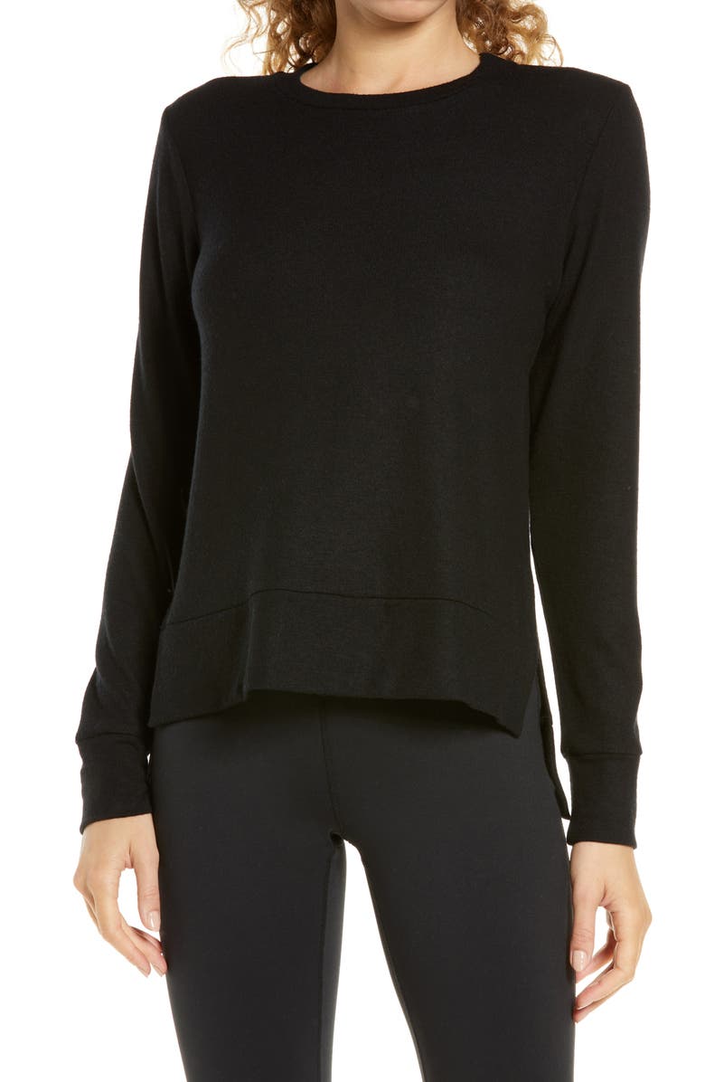 Beyond Yoga Side Slit Pullover, Main, color, 