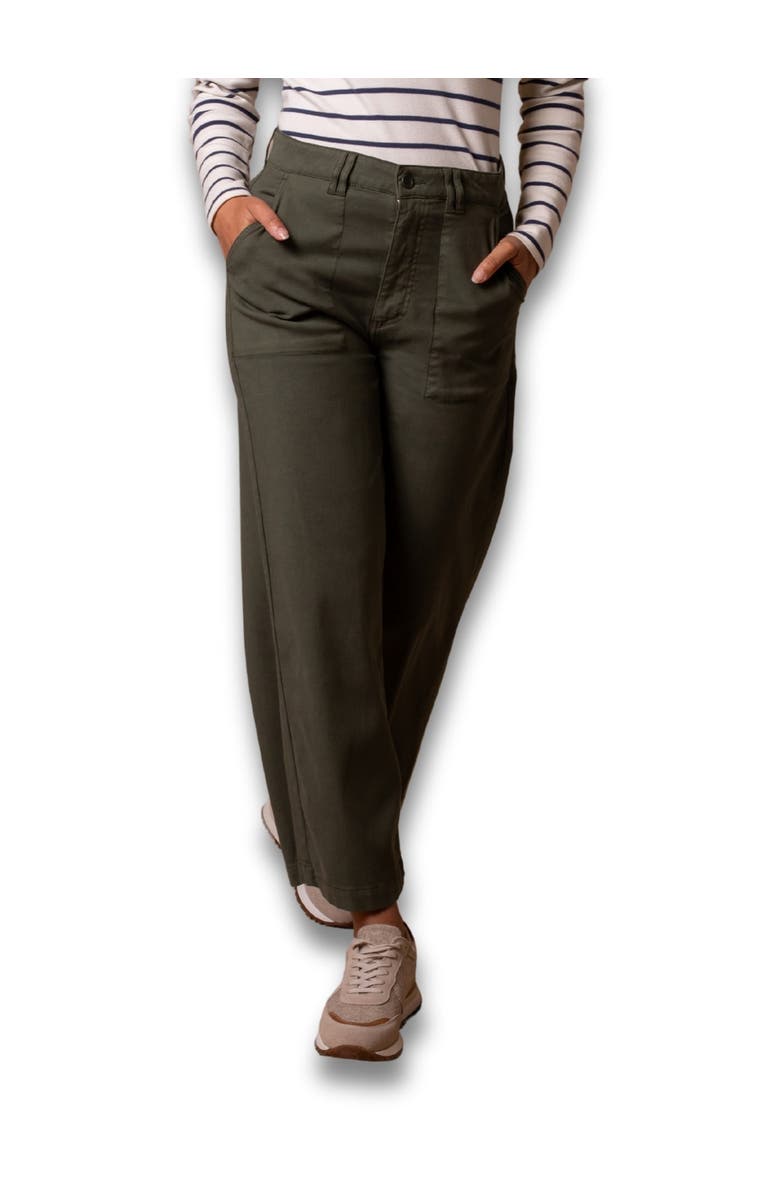 Celtic & Co. Wide Leg Pleat Front Pant, Main, color, Khaki