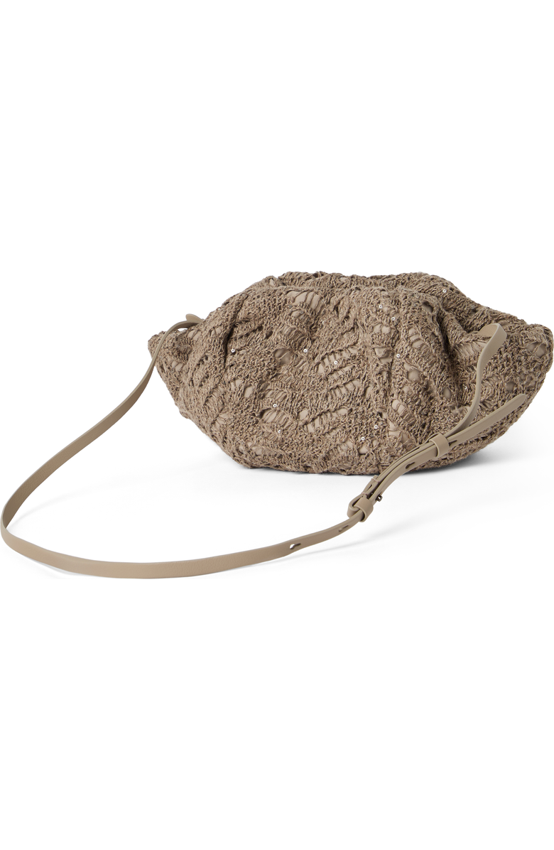 Brunello Cucinelli Marina Foliage Lace Pouch bag, Main, color,