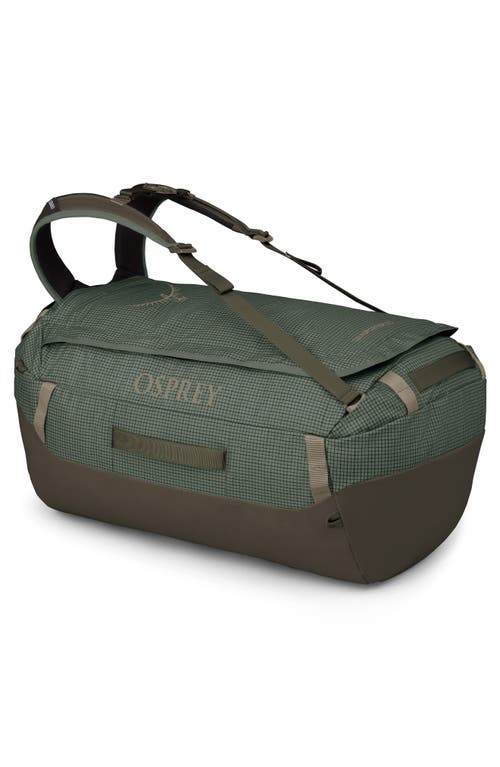 Osprey Transporter 65-liter Duffle Luggage In Pine Leaf/earl Grey