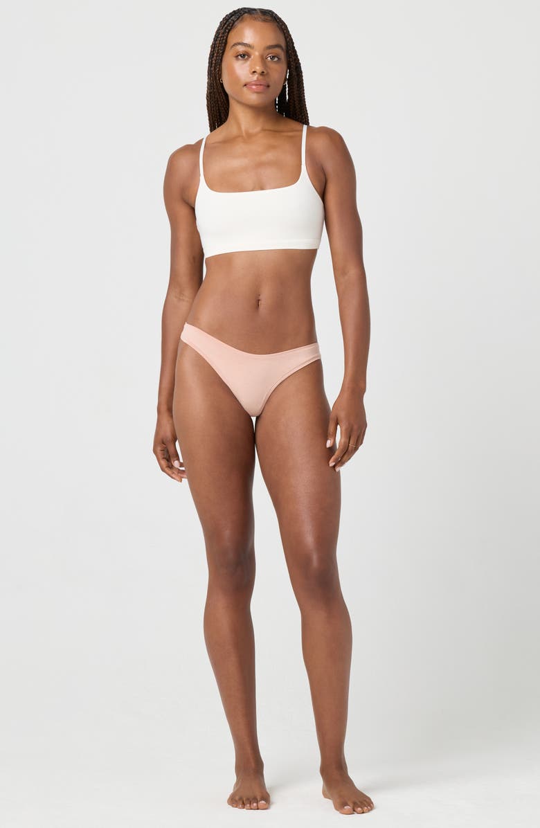 Florence by Mills Cotton Blend Thong, Alternate, color, Mahogany