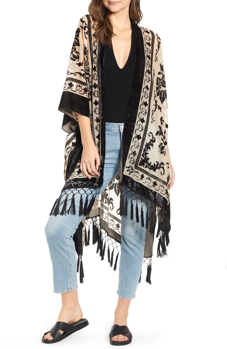 Free People Nightbird Velvet Duster, Main, color,