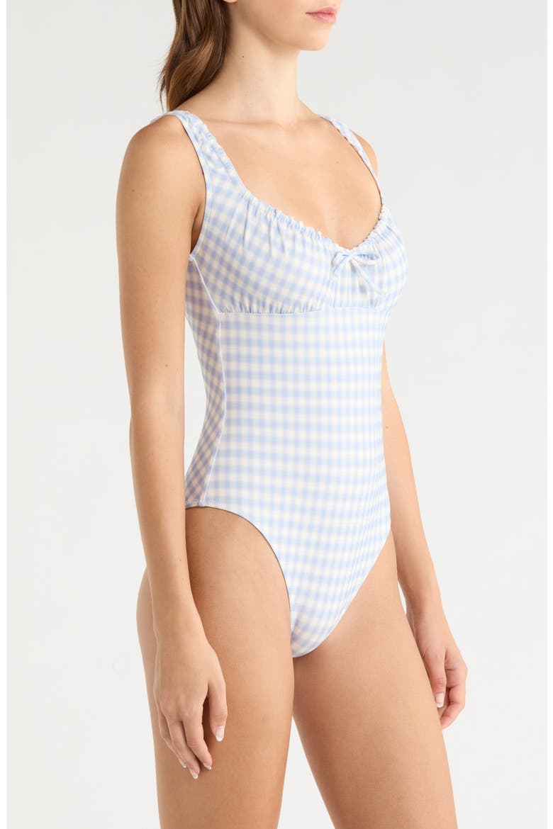 Bahia Gingham One-Piece Swimsuit, Alternate, color, CRYSTAL CHECK