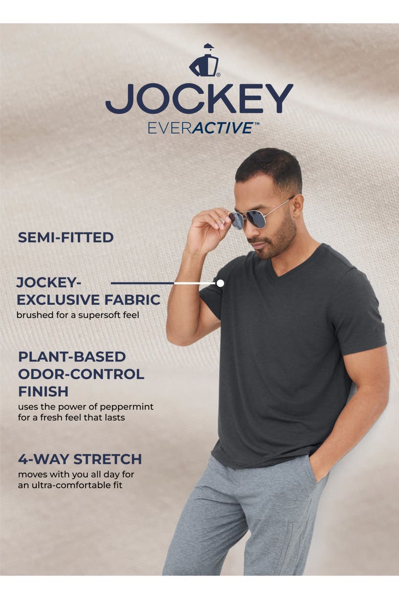 Mens EverActive V-Neck Tee, Alternate, color, Flame Reaction