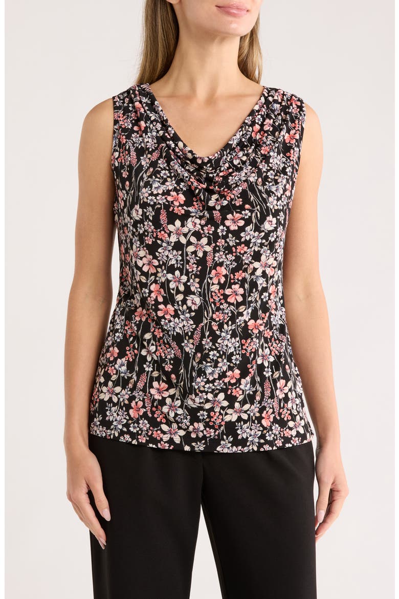 Cowl Neck Sleeveless Top, Main, color, DISTY MULTI FLORAL