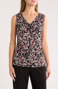 T Tahari Cowl Neck Sleeveless Top