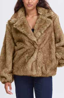 ICHI Faux Fur Jacket
