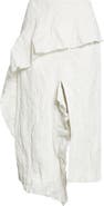 Proenza Schouler Hansly Crinkle Cotton Blend Midi Skirt