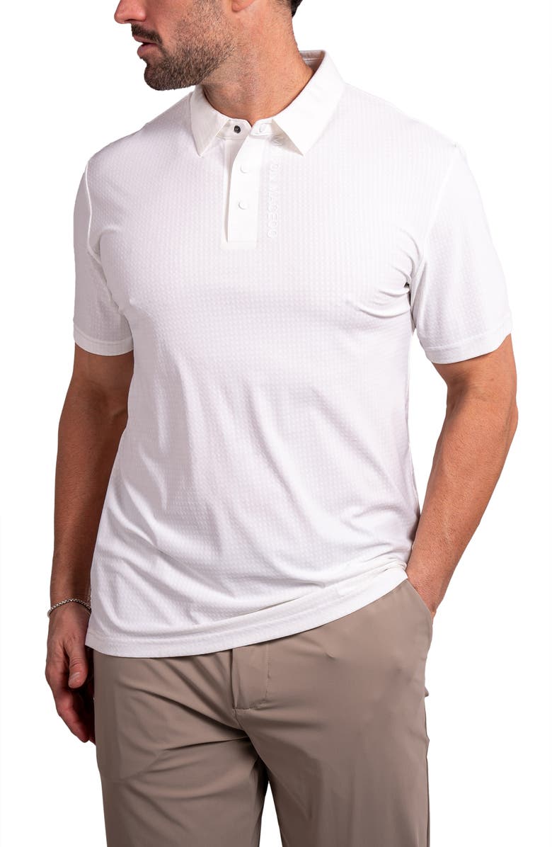 Maceoo Ascension0044 White Stretch Nylon Polo, Alternate, color, White