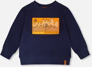 Deux par Deux Crew Ribbed Cuffs Long Sleeve French Terry Sweatshirt