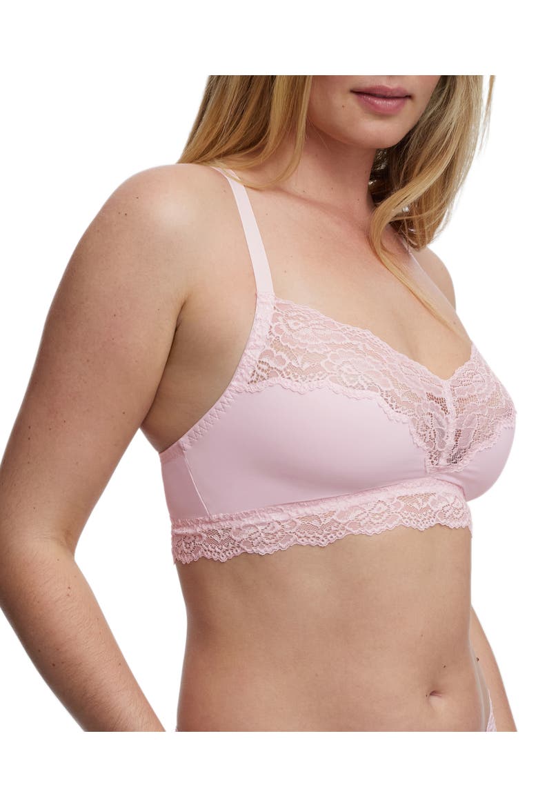 Goddess Busty Racerback Lace Bralette, Alternate, color, LT PINK