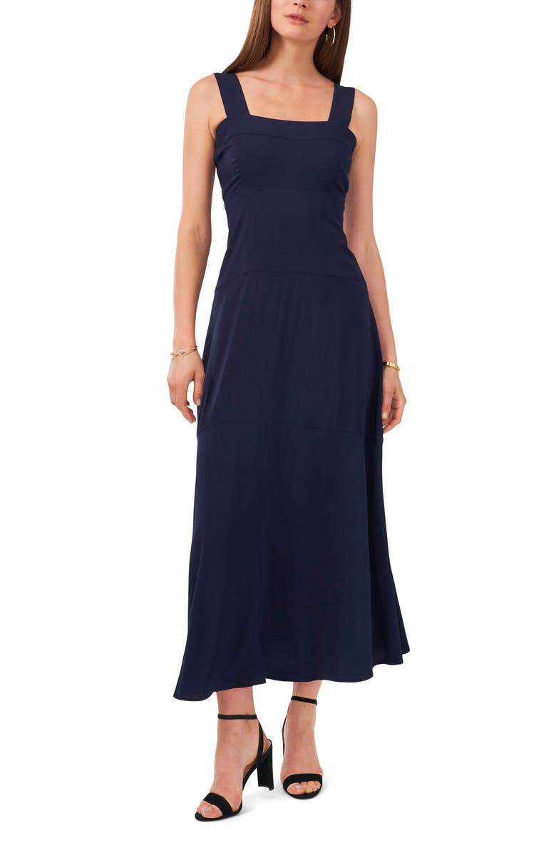 Vince Camuto Paneled Maxi Tank Dress, Alternate, color, Classic Navy