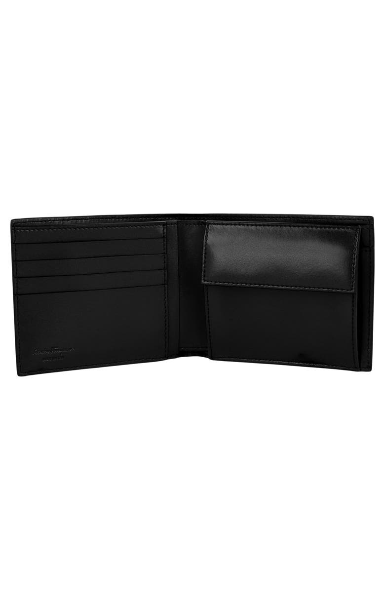 FERRAGAMO Crosta Polo Bifold Wallet, Alternate, color, Black