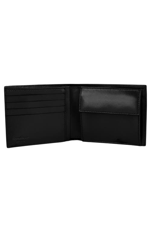 Ferragamo Crosta Polo Bifold Wallet In Black
