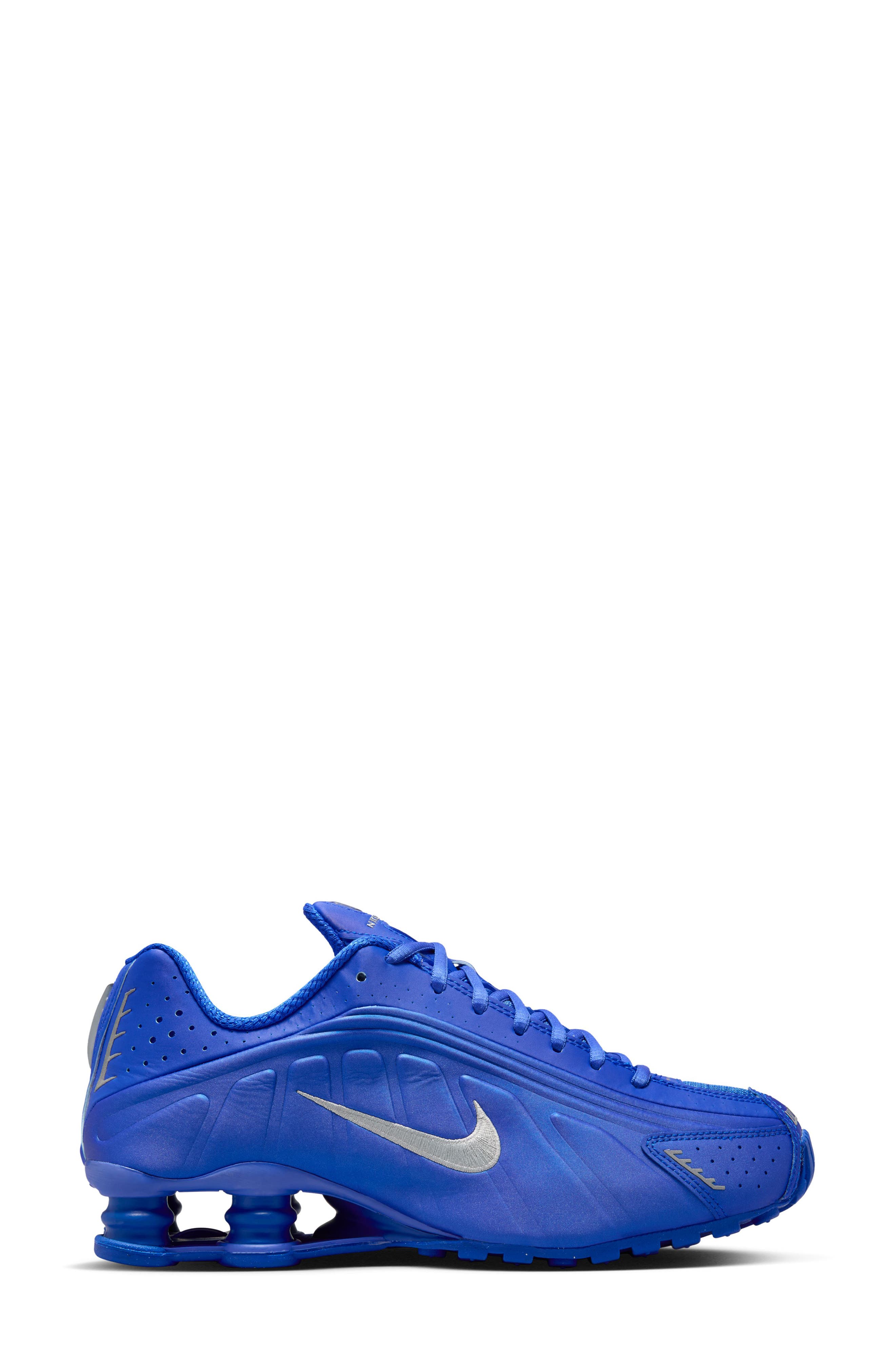 Shox R4 Sneaker, Alternate, color, RACER BLUE/ METALLIC SILVER