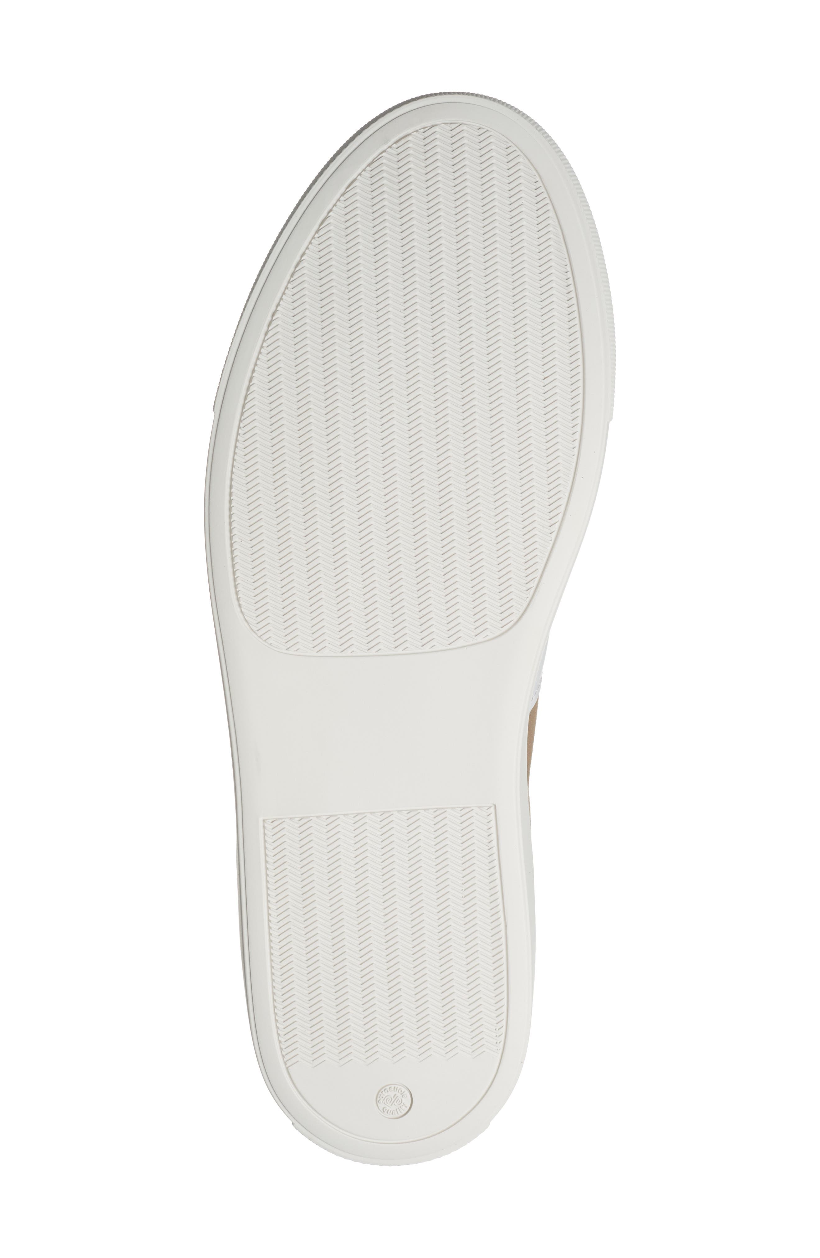 Magnanni Ashley Stripe Suede & Leather Sneaker, Alternate, color, Castoro / White