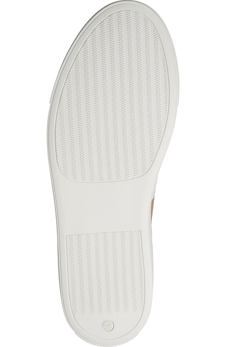 Magnanni Ashley Stripe Suede & Leather Sneaker, Alternate, color, Castoro / White