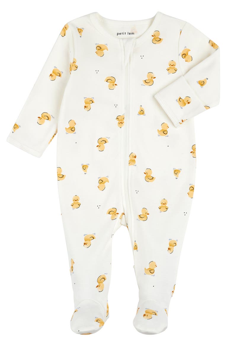 Kids' Cotton Footie, Main, color, OFF WHITE