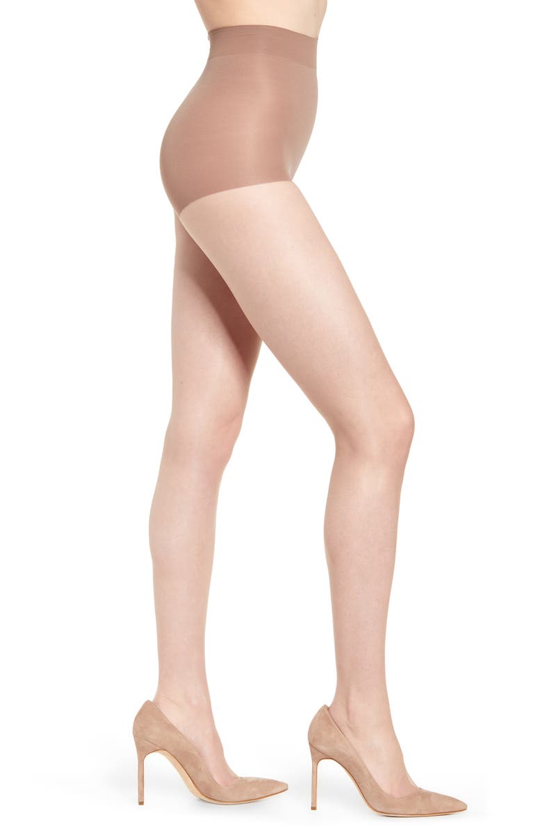 Natori Exceptionally Sheer Control Top Pantyhose, Main, color, Honey