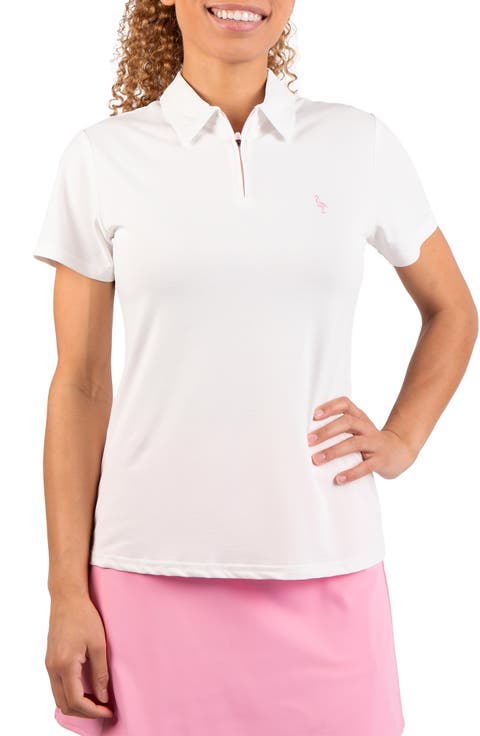 Solid Quarter Zip Polo