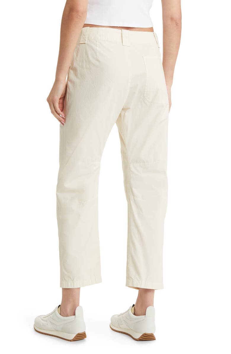 rag & bone Leyton Crop Cotton Work Pants, Alternate, color, Ivory