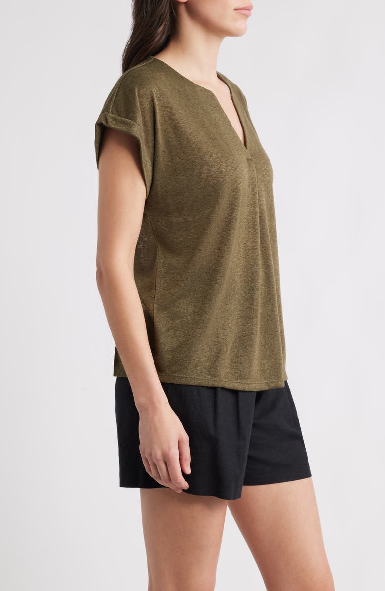 Bobeau Caty Pleat Front Knit Top, Alternate, color, Grape Leaf