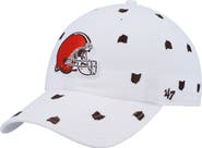 '47 Women's '47 White Cleveland Browns Confetti Clean Up Logo Adjustable Hat