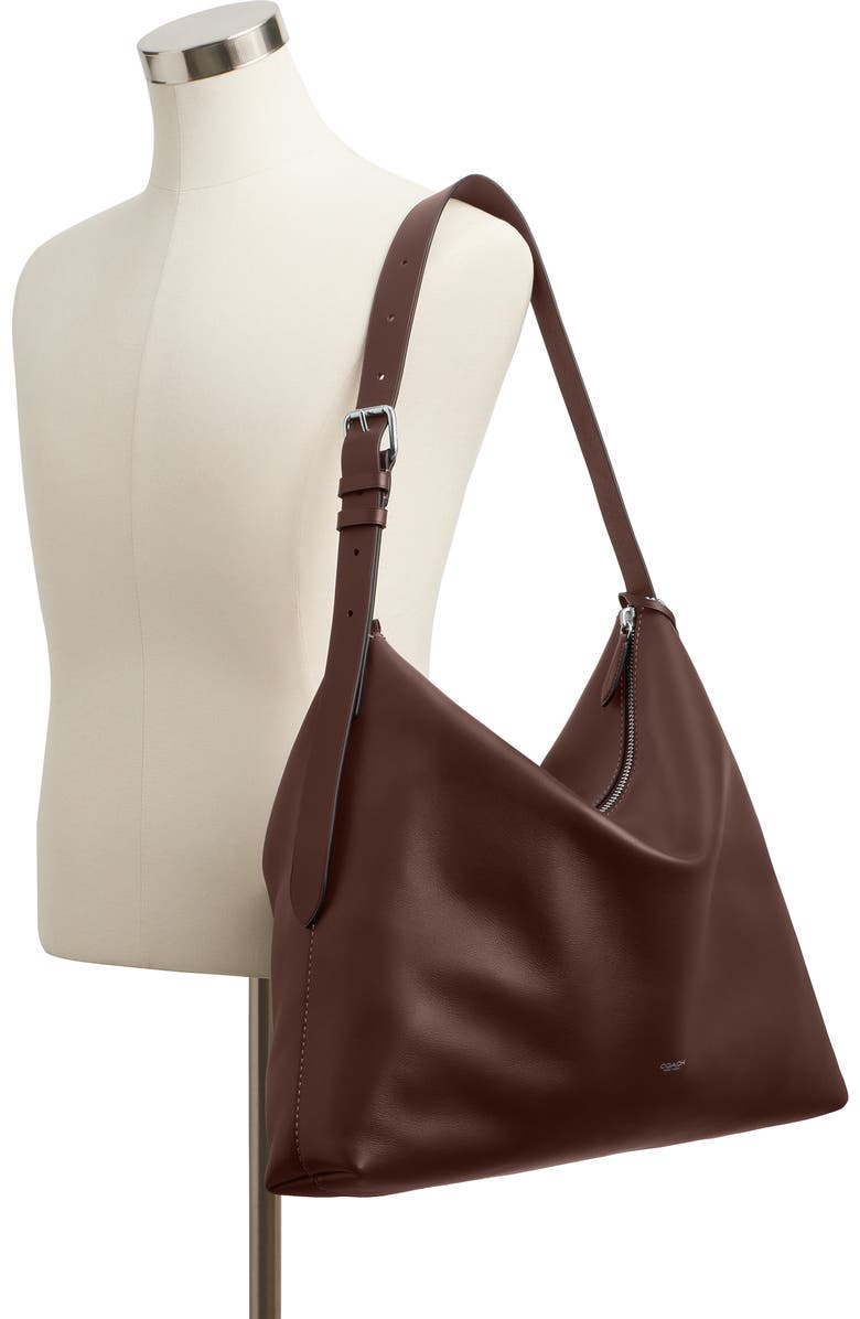 COACH Mott Leather Messenger Bag, Alternate, color, Maple