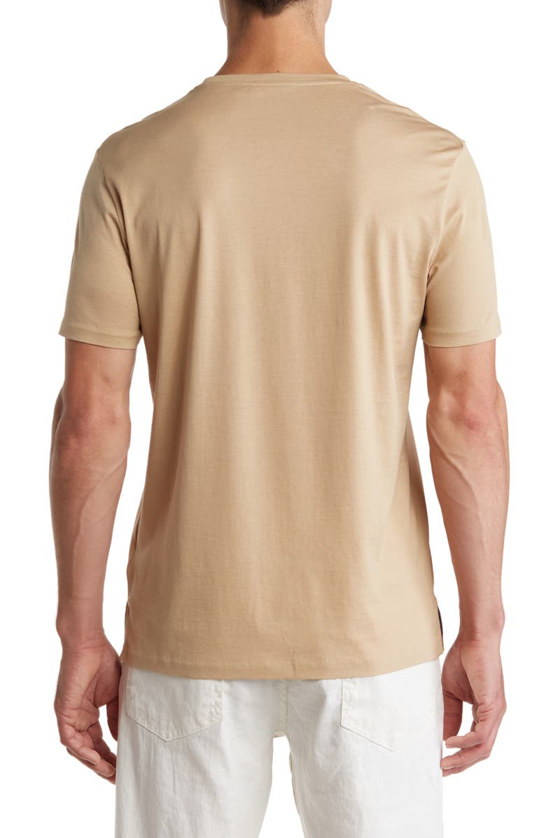 Ralph Lauren Purple Label Luxury Lisle Logo Embroidered Cotton T-Shirt, Alternate, color, 