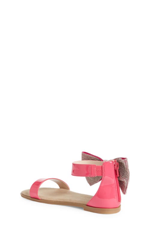 Yosi Samra Kids' Miss Cambelle Bow Ankle Strap Sandal In Hot Pink Patent