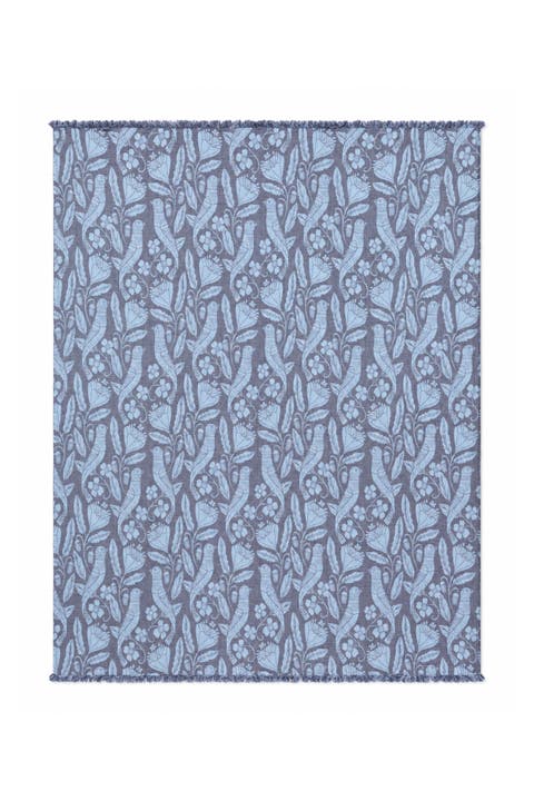 Birds Lightweight Reversible Organic Cotton Muslin Blanket