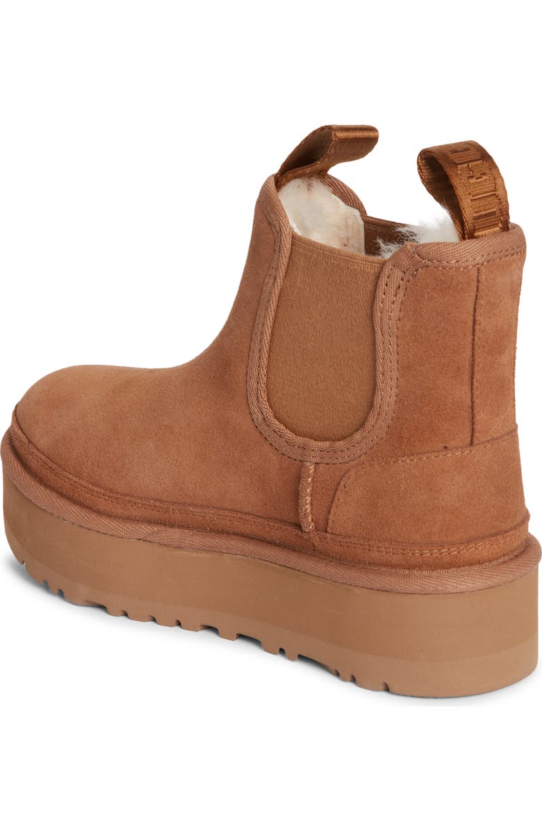 UGG<sup>®</sup> Kids' Neumel Water Resistant Genuine Shearling Platform Chelsea Boot, Alternate, color,