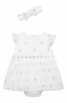 Little Me Sweet Rloral Romper & Headband Set