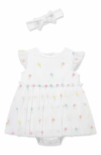 Little Me Sweet Rloral Romper & Headband Set
