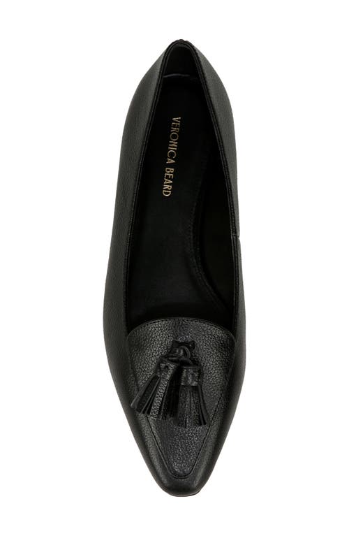 Veronica Beard Cleo Tassel Pointed Toe Loafer In Black