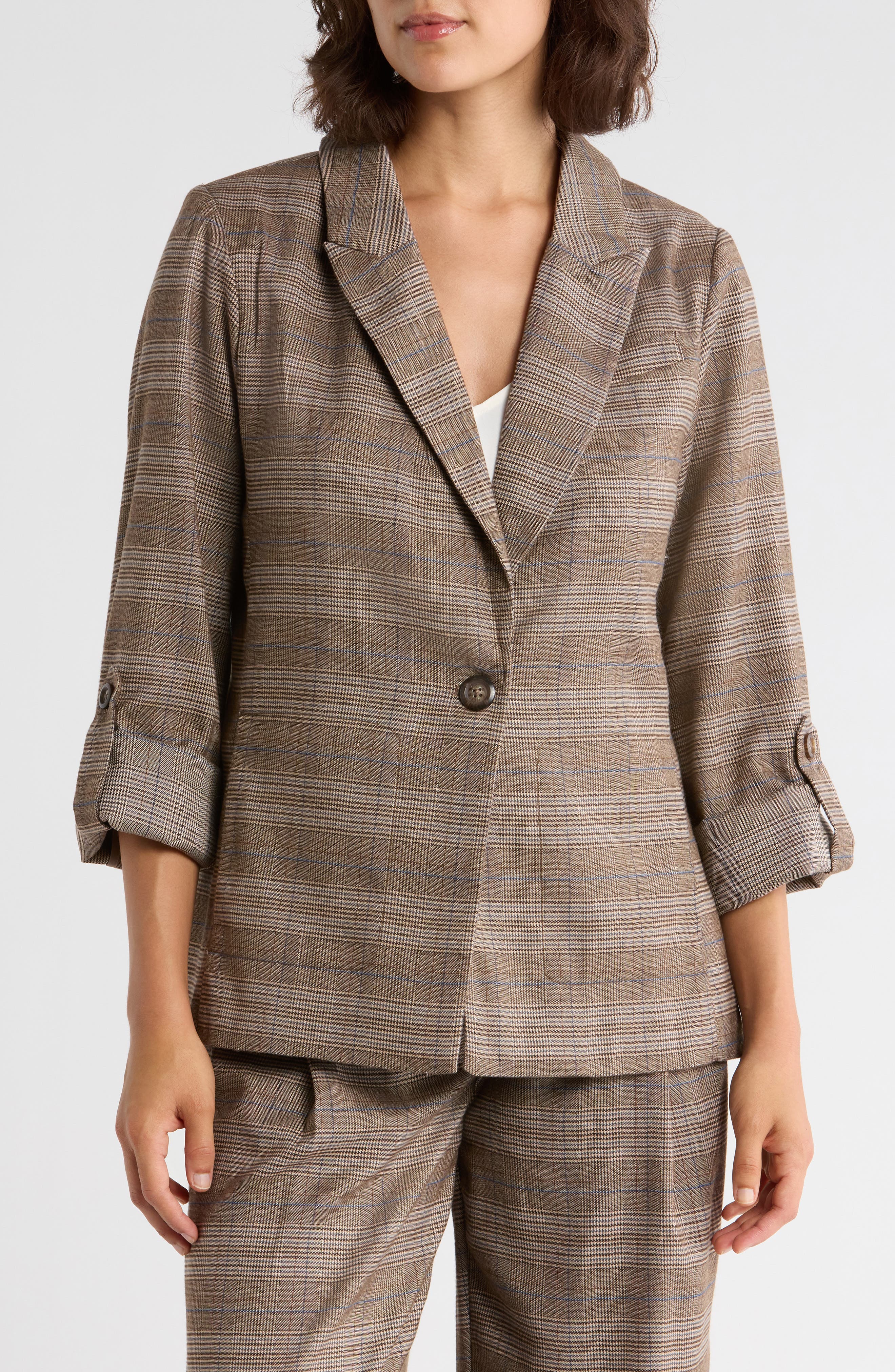 Democracy Oversize Plaid Blazer