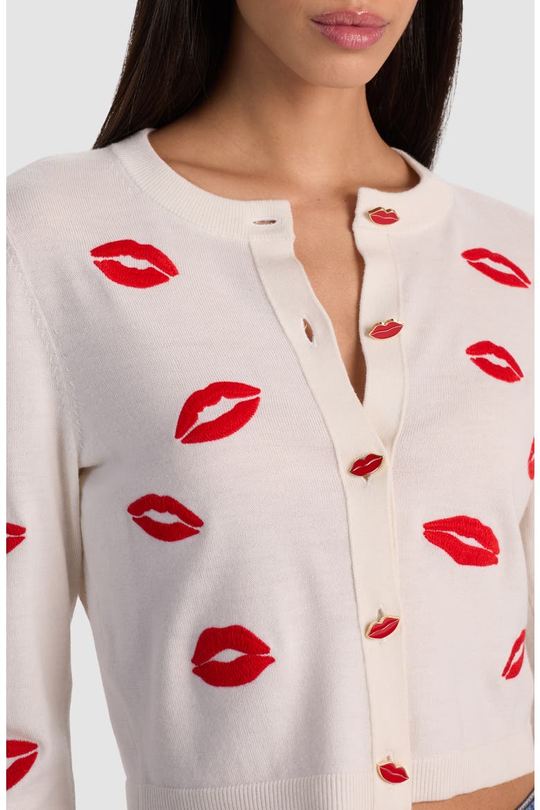 Daroda Lip Cardigan, Alternate, color, SOFT WHITE MULTI