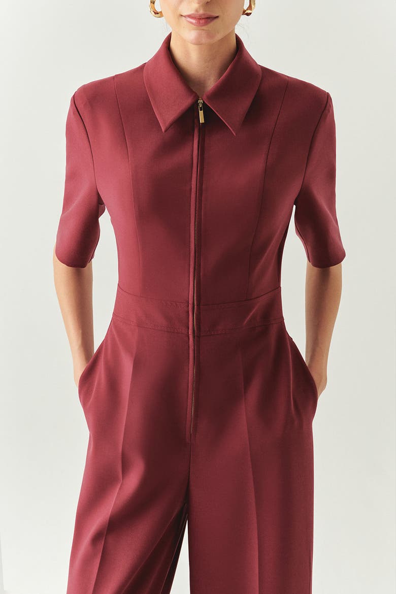 Valery Jumpsuit, Alternate, color, Dark Red