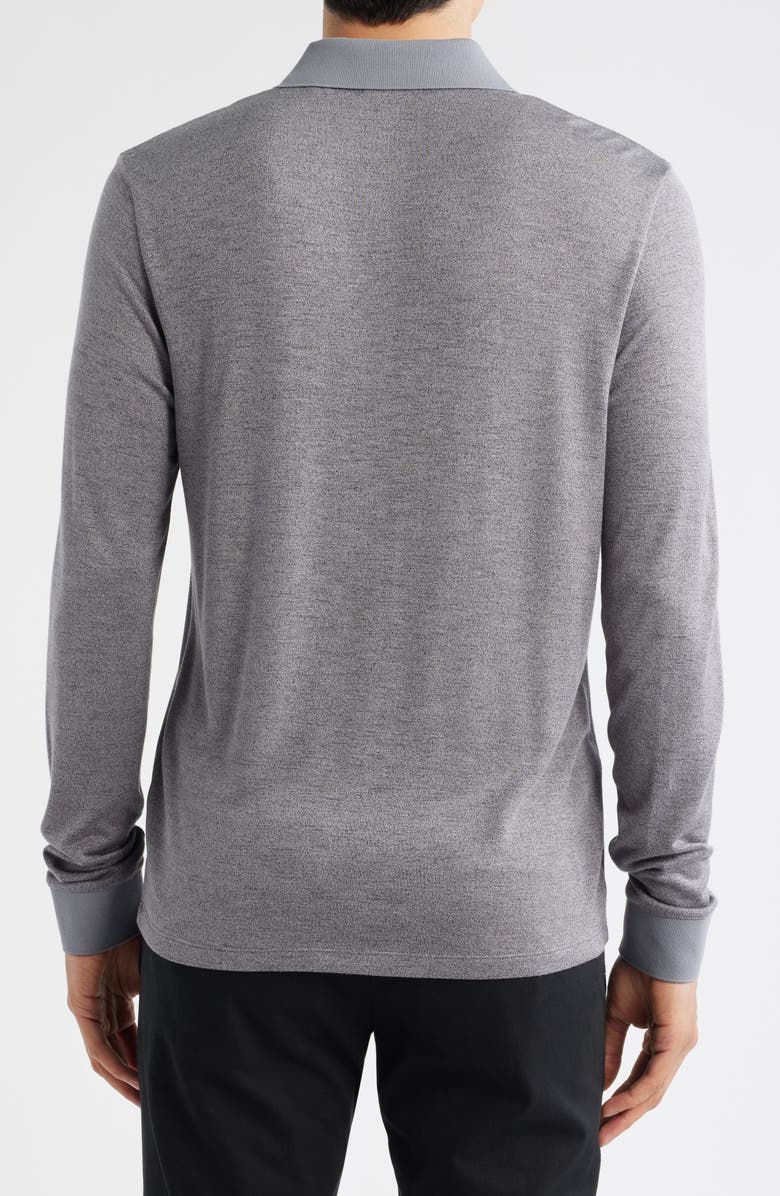 Theory Goris Activate Long Sleeve Polo, Alternate, color, Carbon Melange