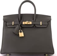 Pre-Owned Hermes Birkin Handbag Green Togo with Gold Hardware 25