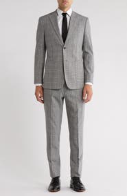 English Laundry Trim Fit Plaid Two-Piece Suit