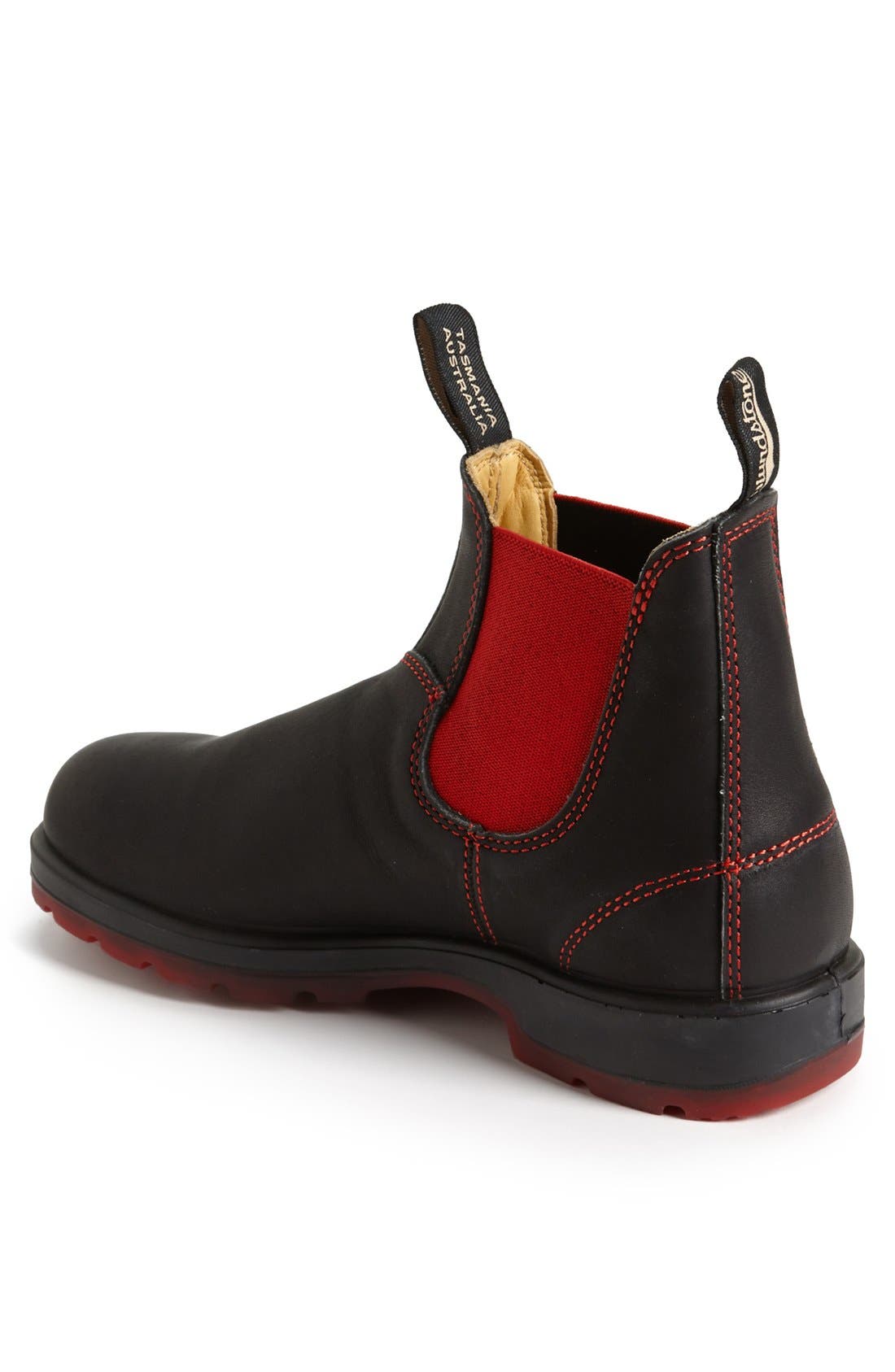 Chelsea Boot, Alternate, color, BLACK/ RED GORE