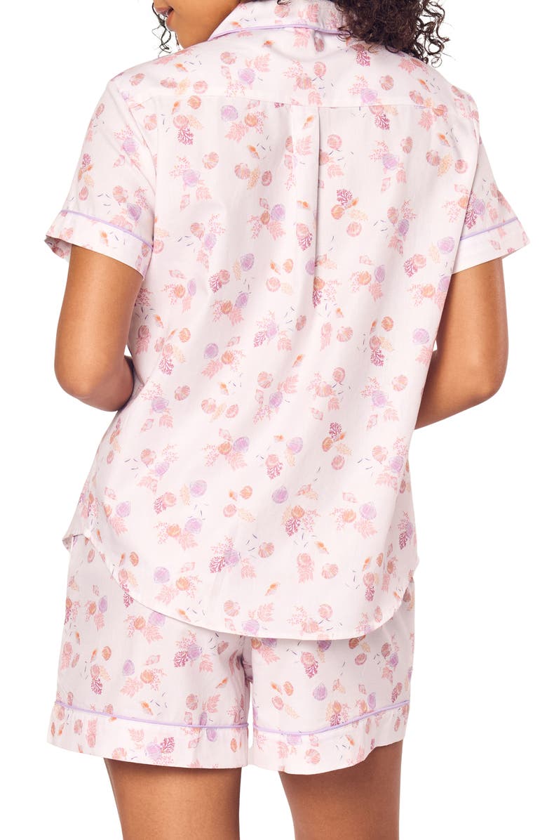 Petite Plume Floral Brushed Cotton Twill Short Pajamas, Alternate, color,
