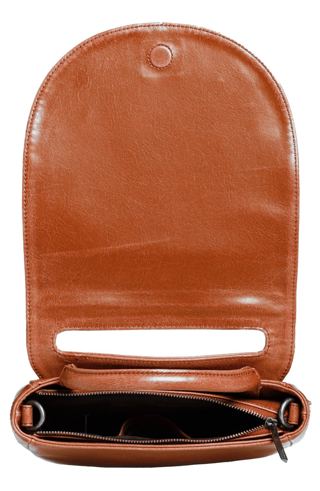 'Parabole' Vegan Leather Crossbody Bag, Alternate, color, CHILI