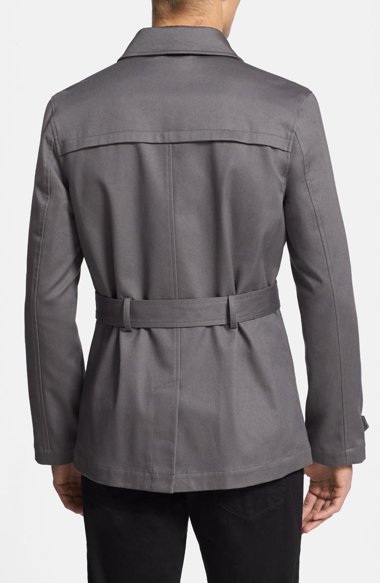 Topman Cropped Trench Coat, Alternate, color, 