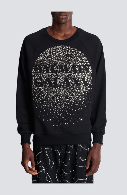Shop Balmain Galaxy Embroidered Sweatshirt
