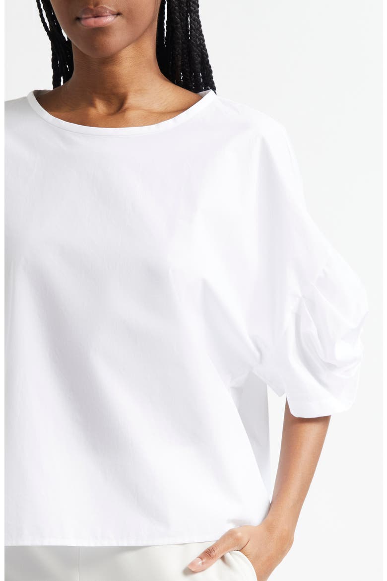 Cotton Poplin Pullover Top, Alternate, color, SOLID WHITE