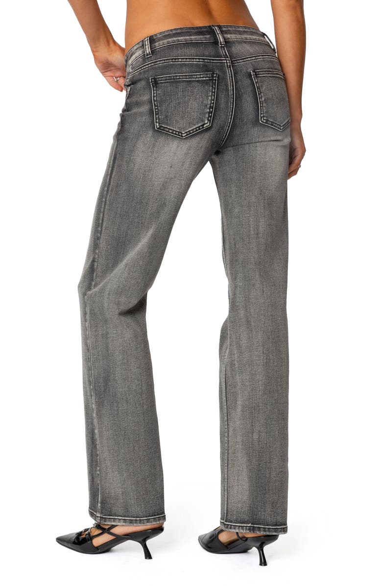 EDIKTED Low Rise Bootcut Jeans, Alternate, color, Dark-Gray-Washed