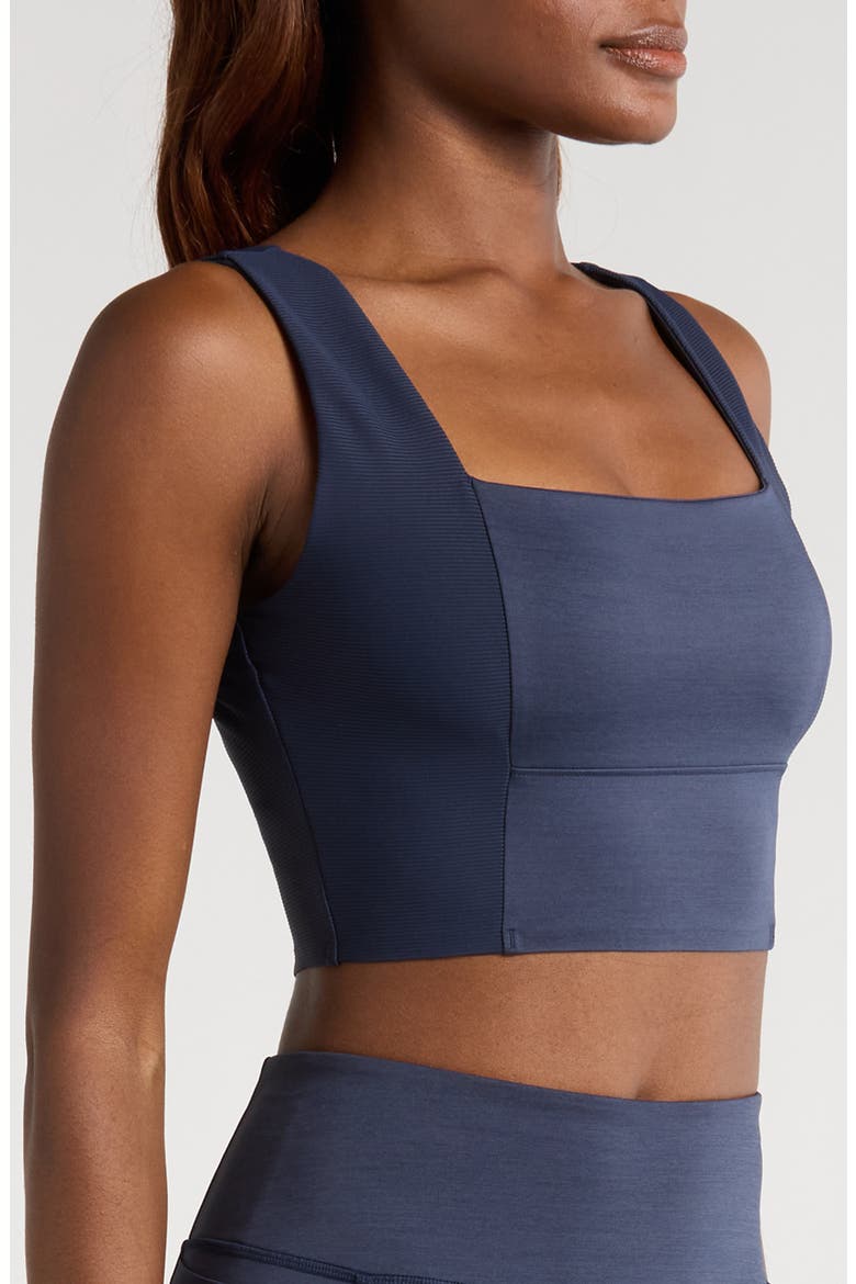 Moveknit Sport Crop Tank, Alternate, color, HEATHER NAVY BLAZER